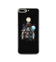 Uzay Astronot Tasarım Süper Şeffaf Silikon Telefon Kılıfı Huawei Honor 7C- y7 20