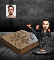 Kişiye Özel Sporcu Karikatürlü Ahşap Biblo Kutulu Bay-5
