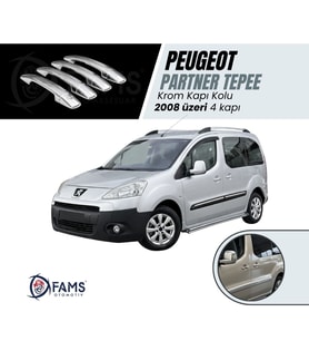 Peugeot Partner Tepee Krom Kapı Kolu 4 kapı 2008 Üzeri P. Çelik