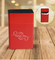 BK Gift Kişiye Özel İsimli Kırmızı Metal Sigara Tabakası - 3