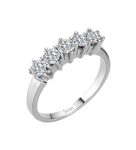 Sirius F Renk 0,80 Karat Pırlanta 5 Taş Yüzük 0704R0216