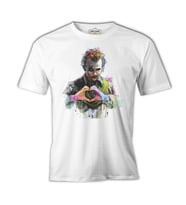 Joker - Love Beyaz Erkek Tshirt