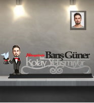 Kişiye Özel Sihirbaz Karikatürlü Kolay Yetişmiyor Ahşap Biblo Bay-1