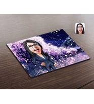 BK Gift Kişiye Özel Kadın Patron Karikatürlü Ahşap Puzzle-4