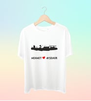 Şehrinize Özel İsim Baskılı Siluet Tshirt