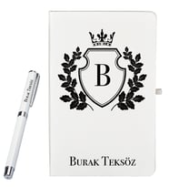 Kişiye Özel Hazırlanmış Hediye Defter ve Roller Kalem Seti