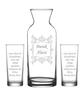 Kişiye Özel Rakı Karaf Seti Model 17-1