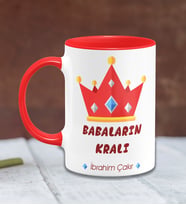 BK Gift Kişiye Özel Babalar Günü Temalı Kırmızı Kupa Bardak 19267k