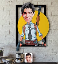 BK Gift Kişiye Özel Erkek PUBG Karikatürlü 3D Ahşap Tablo-1