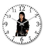 Michael Jackson  Bad Duvar Saati Bombeli Gercek Cam