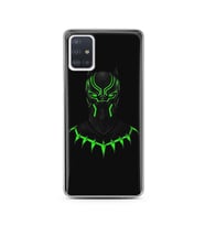Black Panter Tasarım Süper Şeffaf Silikon Telefon Kılıfı Samsung A51