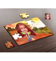BK Gift Kişiye Özel Kız Çocuk Karikatürlü Ahşap Puzzle-11