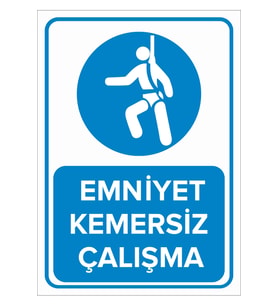 MIGNATIS - Emniyet Kemersiz Çalışma Levhası - Sac Malzeme 25x35cm
