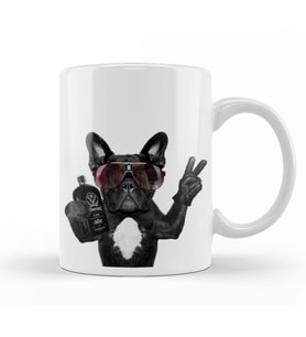 Bulldog Pug Köpek Kupa Bardak Porselen