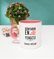 Yenge Tasarımlı Kişiye Özel Yenge Kupa Bardak Pembe