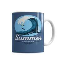 Summer California  Waves Kupa Bardak Porselen