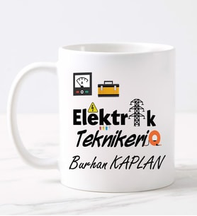 Elektirik Teknikeri  Kupa (Beyaz)