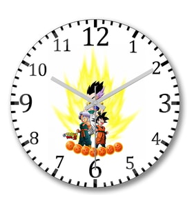 Dragon  Ball   Duvar Saati Bombeli Gercek Cam