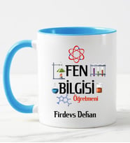 Fen Bilgisi Öğretmenine Kupa Bardağı Mavi