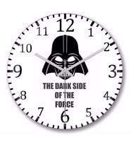 Darth Vader O Lado Negro Da Força Duvar Saati Bombeli Gercek Cam