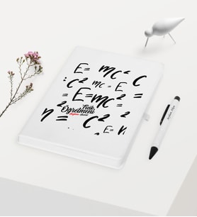 BK Gift Kişiye Özel Fizik Öğretmeni Temalı Beyaz Defter Kalem Hediye Seti - 1