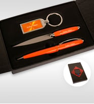 BK Gift Kişiye Özel 310 Turuncu Kalem Anahtarlık Zarf Açacağı Set