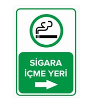 MIGNATIS - S*gara İçme Yeri Sağ Ok Levhası - Sac Malzeme 25x35cm