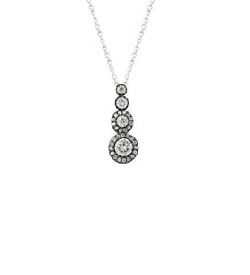 Söğütlü Silver tria rodyumlu kolye