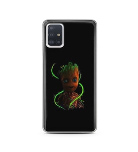 Baby Groot Tasarım Süper Şeffaf Silikon Telefon Kılıfı Samsung A51