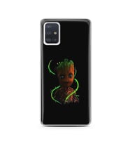 Baby Groot Tasarım Süper Şeffaf Silikon Telefon Kılıfı Samsung A51