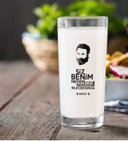BK Gift Kişiye Özel Renkli Baskılı Nereden Bileceksiniz Rakı Bardağı-1 (Beyaz)