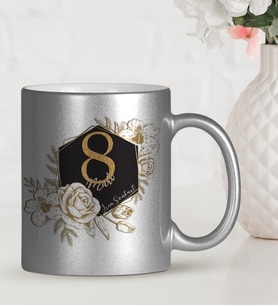 BK Gift Kişiye Özel Dünya Kadınlar Günü Temalı Gümüş Kupa Bardak  40