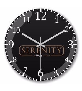 Serenity  A Firefly Story Duvar Saati Bombeli Gercek Cam