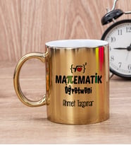 Matematik Öğretmeni Gold Kupa Bardak