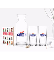 BK Gift Kişiye Özel Renkli Baskılı Malatya Tasarımlı Turistik İkili Rakı Bardağı Karaf ve Cep Kitabı Hediye Seti-2 (Model 1)