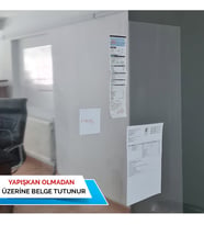 2 Adet 60x100 Cm, Şeffaf Akıllı Kağıt, Statik Yapışkansız Tutunan Sihirli Yazı Tahtası