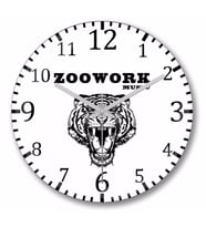 Zoowork Music  Duvar Saati Bombeli Gercek Cam
