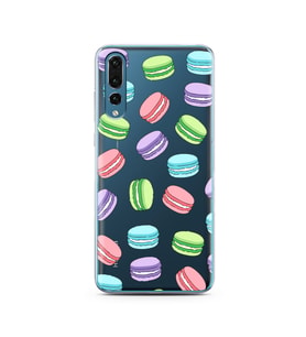 Macaron Tasarımlı Süper Şeffaf Silikon Telefon Kılıfı Huawei P20 Pro  