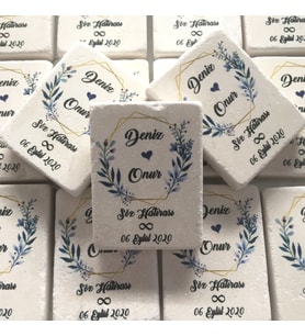 Doğal Taş Magnet *Nişan - Kına - Nikah - Düğün* Hediyelikleri 30 Adet