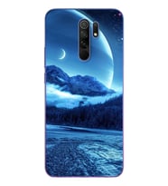 Kış Tasarımlı Süper Şeffaf Silikon Telefon Kılıfı Xiomai Redmi 9
