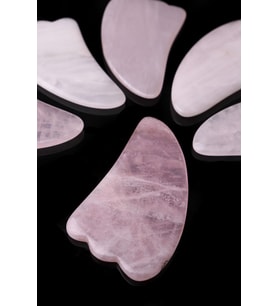 Gua Sha Pembe Kuvars Taşı (9.5 CM) - Yüz Cilt Masaj Taşı - MS0022