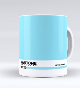 BK Gift Kişiye Özel İsimli Pantone 4620 Beyaz Kupa Bardak