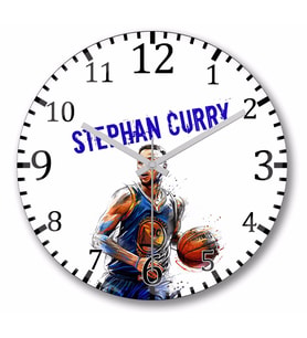 Stephen  Curry  Duvar Saati Bombeli Gercek Cam
