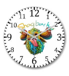 Shagbark Duvar Saati Bombeli Gercek Cam