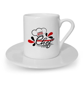 BK Gift Kişiye Özel Chef Türk Kahvesi Fincanı  5