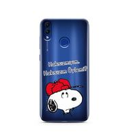 Snoopy Tasarımlı Süper Şeffaf Silikon Telefon Kılıfı Huawei Honor 8C 