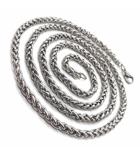Yuvarlak Kral Model Paslanmaz Çelik Erkek Kolye Zincir