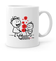 BK Gift Kişiye Özel Canım Annem Beyaz Kupa Bardak  19