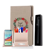 Kişiye Özel Desen Baskılı Defter & Metal Roller Kalem & Kalemlik