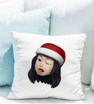Emoji Kız Stiker Yastığı